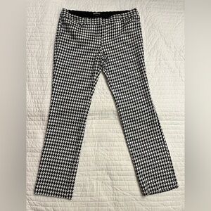 Express black and white houndstooth columnist pants